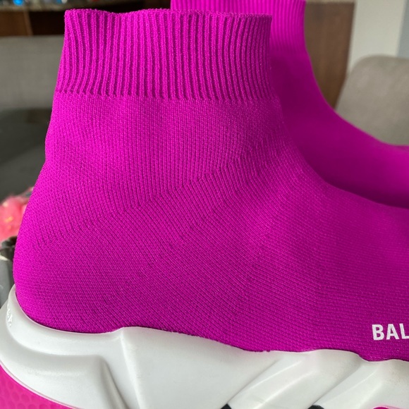 ❌SOLD❌ Balenciaga Speed Knit Sock Trainer Sneakers Pink size 38 - Picture 7 of 7